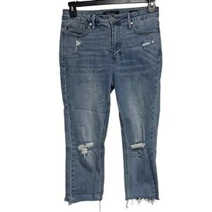 Judy Blue‎ Denim Capri Bottoms Skinny Light Wash Distressed Spring Beach 29 US 9